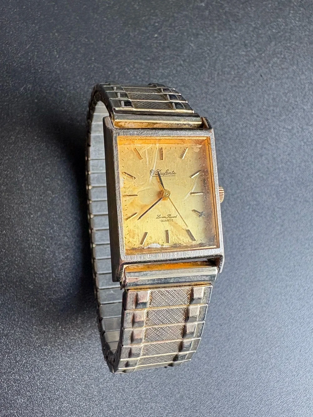 Vintage Dufonte Women’s Retro Style Rectangular Gold-Tone Watch